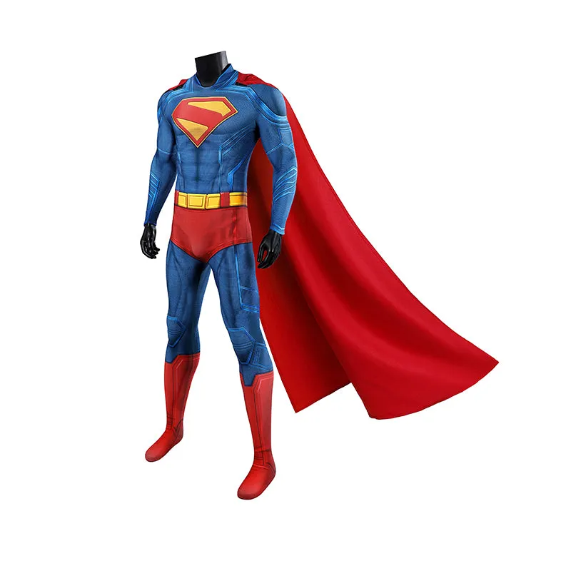 Superman Legacy Clark Kent Halloween Cosplay Costume Superhero Jumpsuit With Cloak ACcosplay