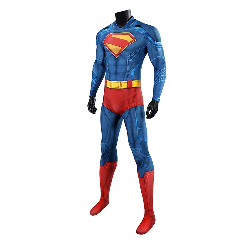 Superman Legacy Clark Kent Halloween Cosplay Costume Superhero Jumpsuit With Cloak ACcosplay