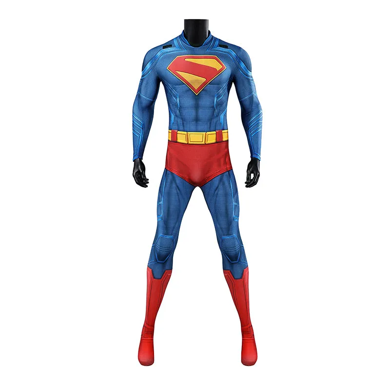 Superman Legacy Clark Kent Halloween Cosplay Costume Superhero Jumpsuit With Cloak ACcosplay