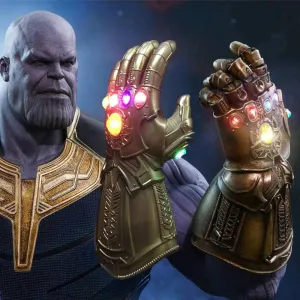 Thanos Glowing Gemstones Lights Infinity War Gauntlet Glove Avengers Cosplay Prop