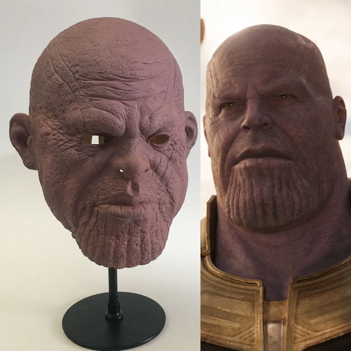 Thanos Infinity War Pink Face Mask Version & Infinity War Gauntlet Cosplay Props