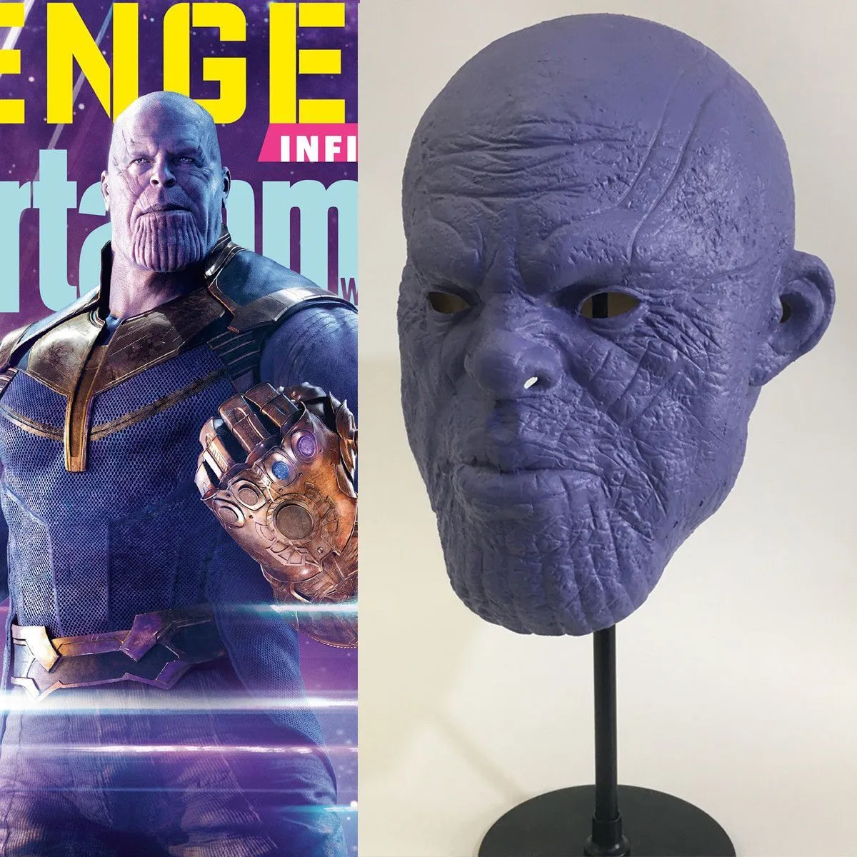 Thanos Infinity War Purple Face Mask Version & Infinity War Gauntlet Cosplay Props