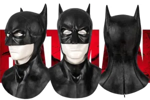 The Batman 2022 Movie Mask v3 W/ Zipper | Robert Pattinson Full Head Costume Cosplay Cowl