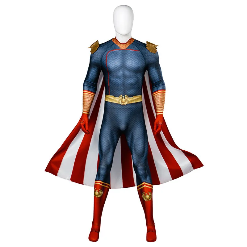 The Boys 4 The Homelander Cosplay Costume Leader of The Seven Superman Jumpsuit