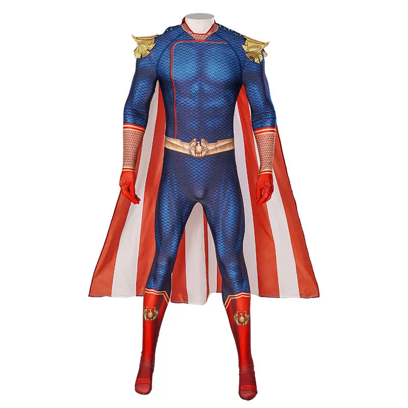 The Boys Season 3 Antony Starr Homelander Cosplay Costume Superhero Jumpsuit Halloween Suit With Cloak