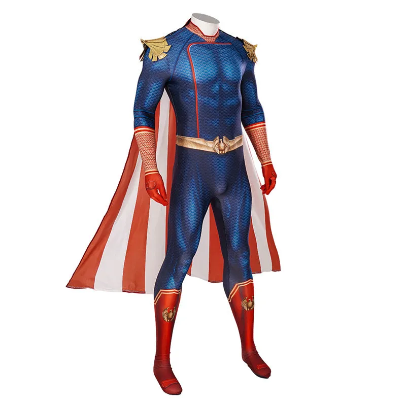 The Boys Season 3 Antony Starr Homelander Cosplay Costume Superhero Jumpsuit Halloween Suit With Cloak