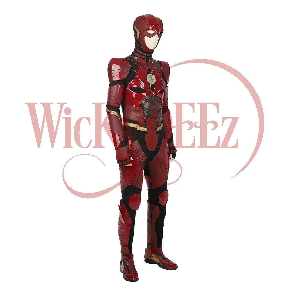 The Flash Justice League Costume Barry Allen Cosplay Costume Deluxe Custom Made
