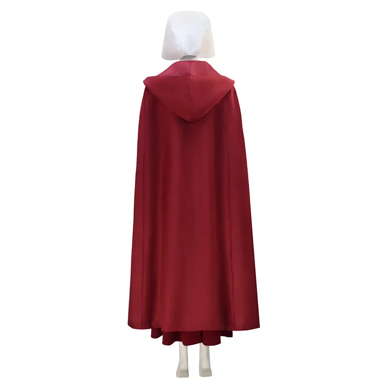 The Handmaid's Tale Hooded Cape Cosplay Costume Halloween Outfit ACcosplay