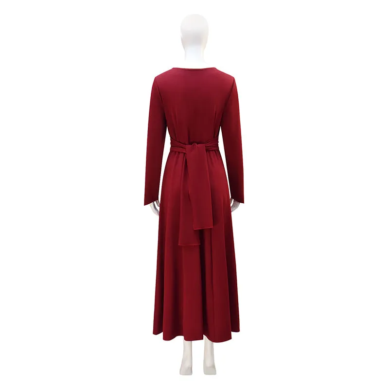 The Handmaid's Tale Hooded Cape Cosplay Costume Halloween Outfit ACcosplay