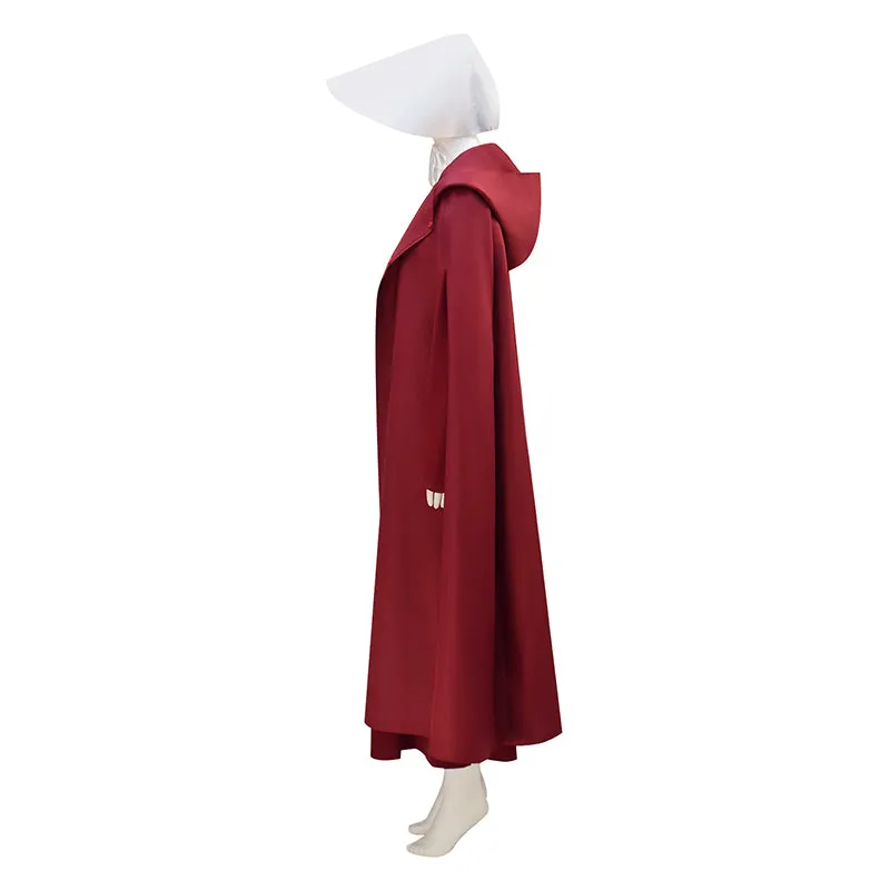 The Handmaid's Tale Hooded Cape Cosplay Costume Halloween Outfit ACcosplay