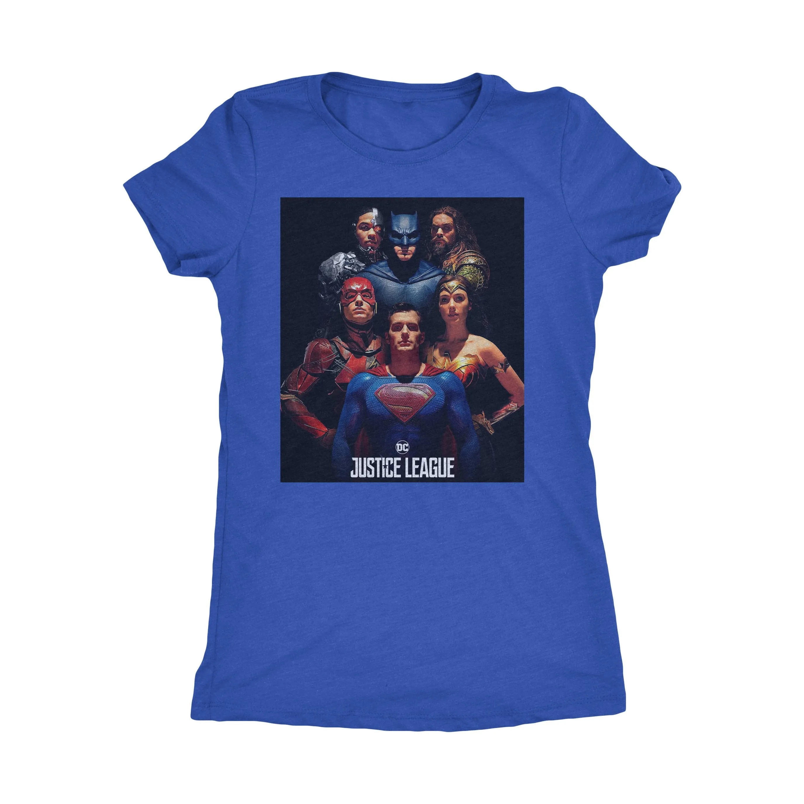 The Justice League Womens Next Level Triblend T-Shirt Group Edition