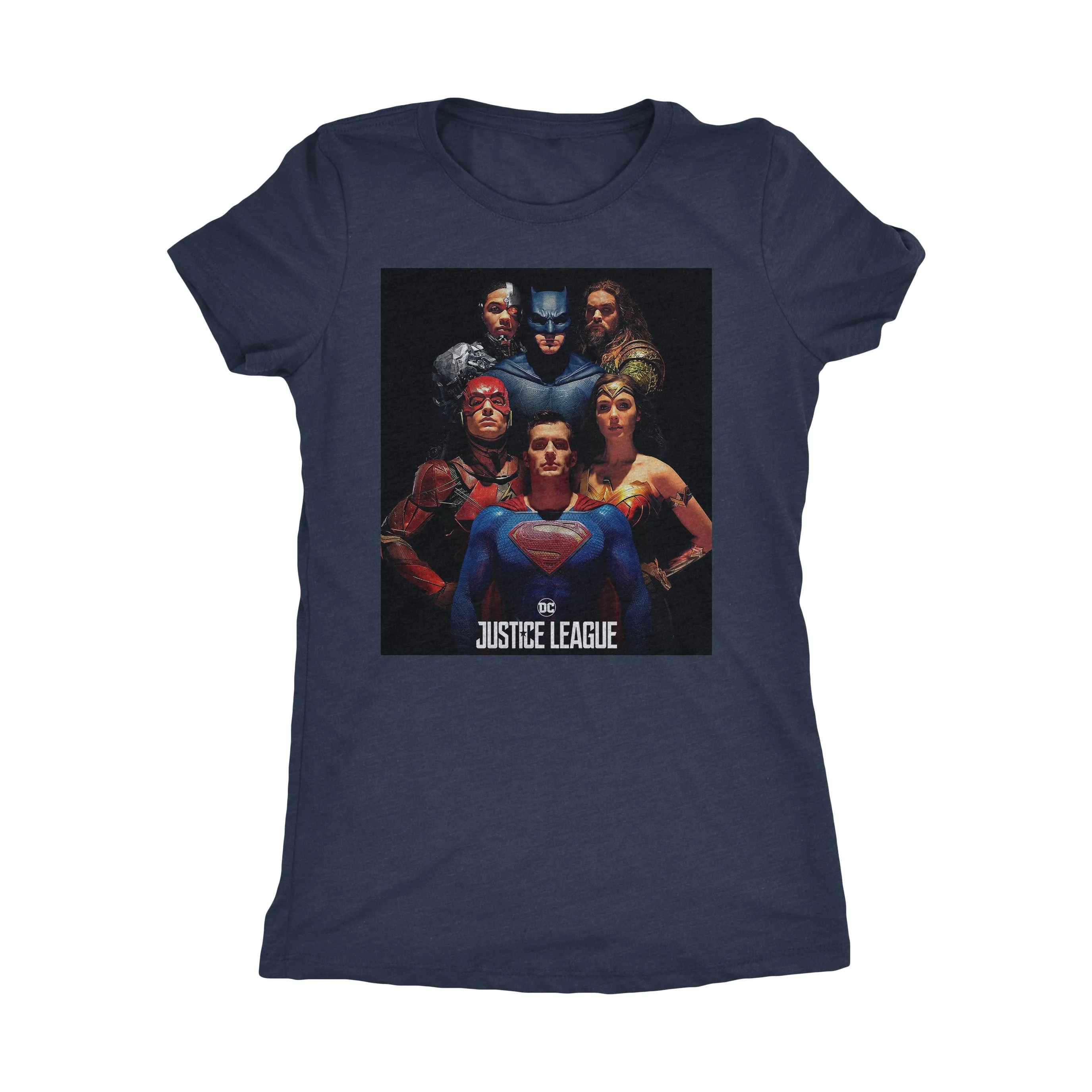 The Justice League Womens Next Level Triblend T-Shirt Group Edition