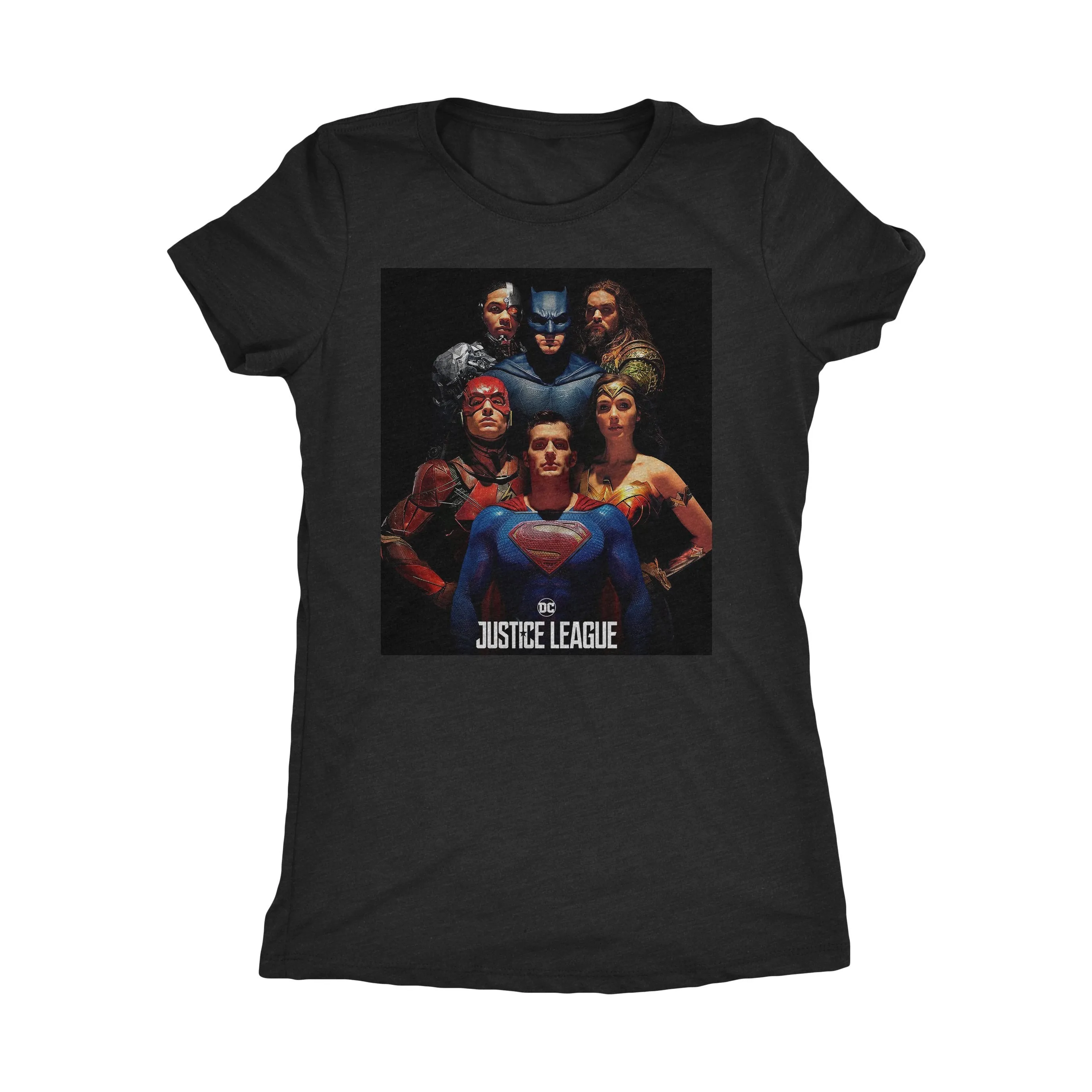 The Justice League Womens Next Level Triblend T-Shirt Group Edition