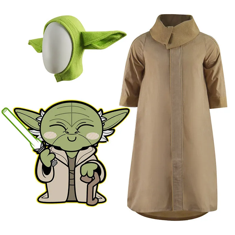 The Mandalorian Baby Yoda Costume Master Yoda Cospaly Coat Mask For Kids Adult