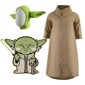 The Mandalorian Baby Yoda Costume Master Yoda Cospaly Coat Mask For Kids Adult