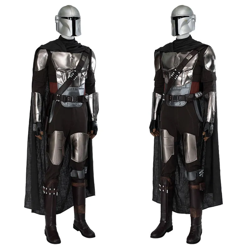 The Mandalorian S3 Cosplay Din Djarin Costume Helmet Cape Boots Halloween Celebration Suit