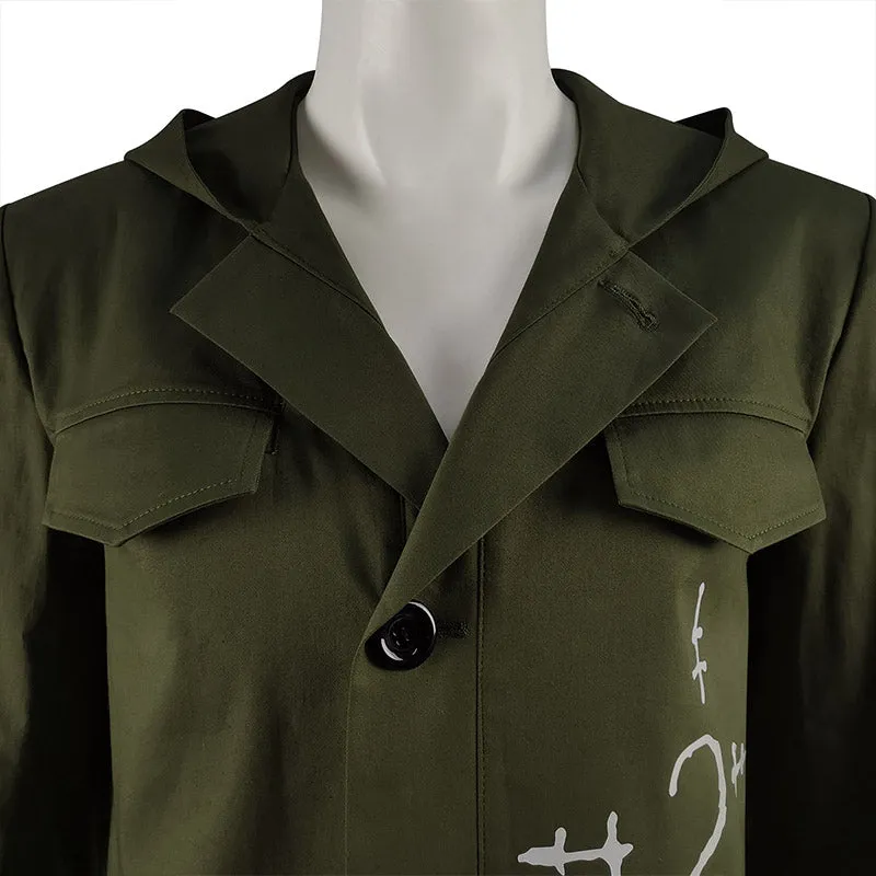 The Riddler Costume The Batman 2022 Cosplay Green Jacket Halloween Suit