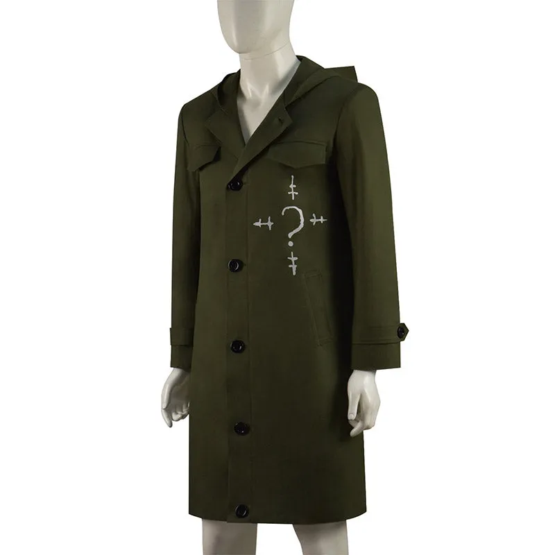 The Riddler Costume The Batman 2022 Cosplay Green Jacket Halloween Suit