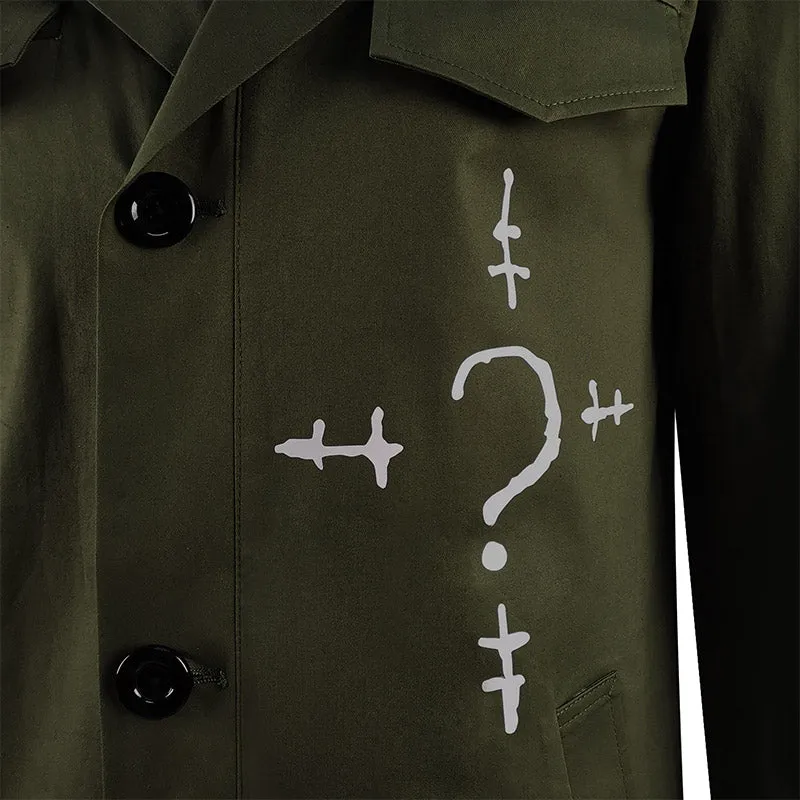 The Riddler Costume The Batman 2022 Cosplay Green Jacket Halloween Suit