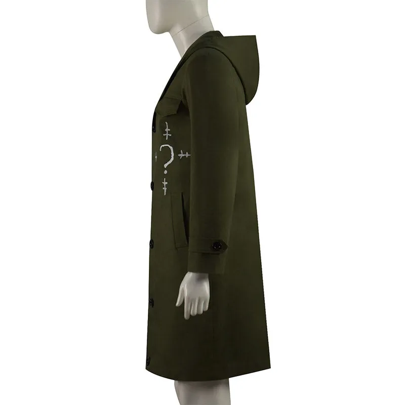 The Riddler Costume The Batman 2022 Cosplay Green Jacket Halloween Suit
