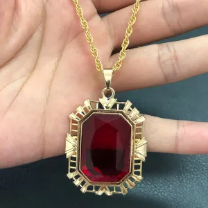 The Sandman Ruby Neckalce King of Dreams Morpheus | Cosplay Costume Red Stone Pendant Prop
