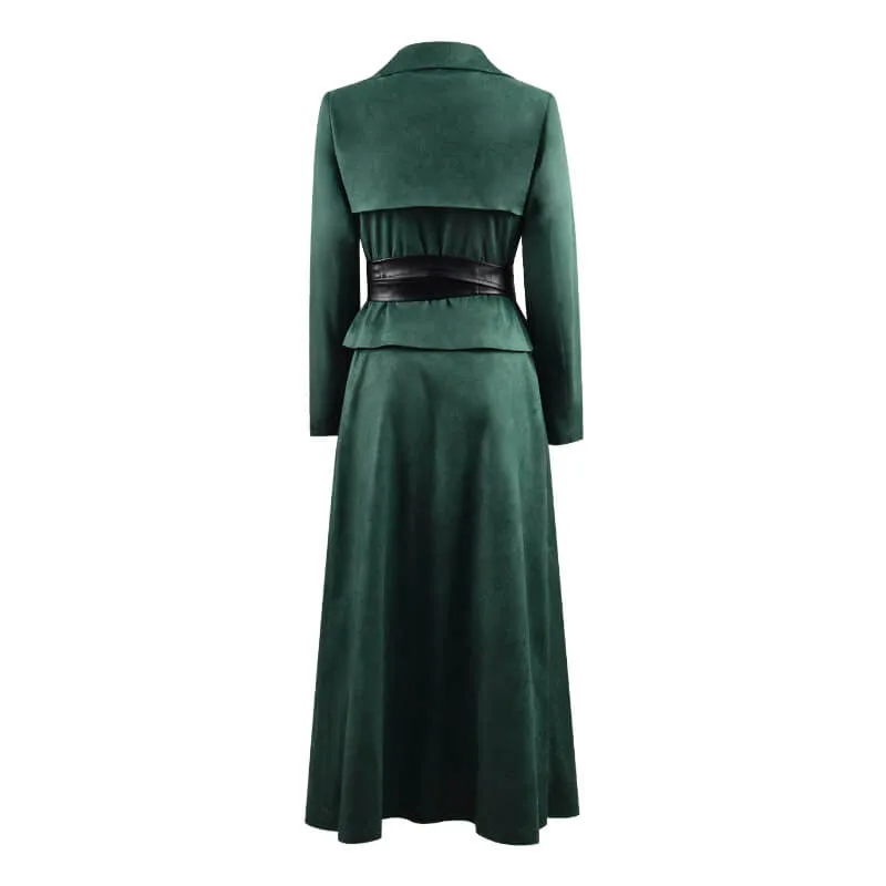 The Watch Lady Sybil Ramkin Cosplay Costume Green Suit Full Set Outfit For Sale