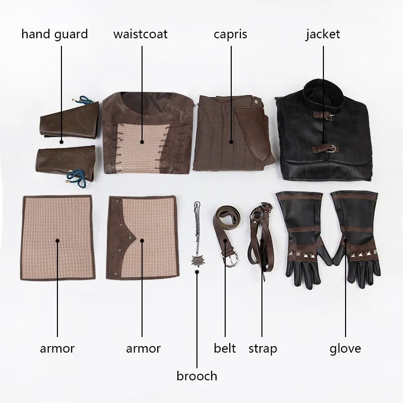 The Witcher 3 Wild Hunt Geralt of Rivia Cosplay Costume Halloween Outfit ACcosplay