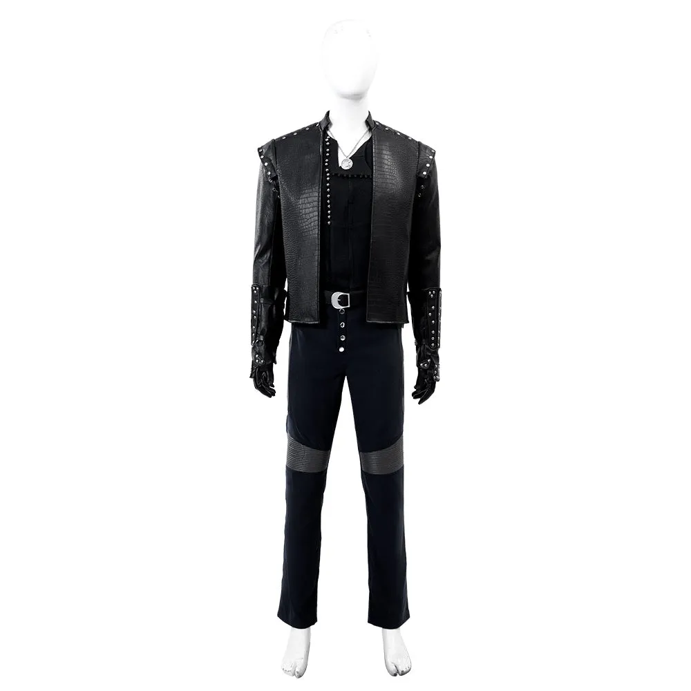 The Witcher Season 5 Geralt of Rivia Cosplay Costume Black Halloween Suit Accosplay