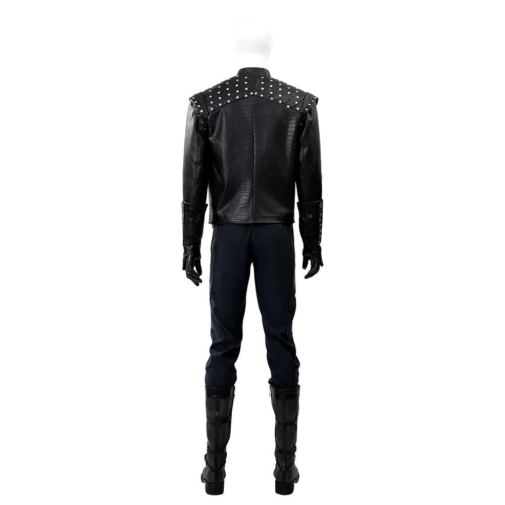The Witcher Season 5 Geralt of Rivia Cosplay Costume Black Halloween Suit Accosplay