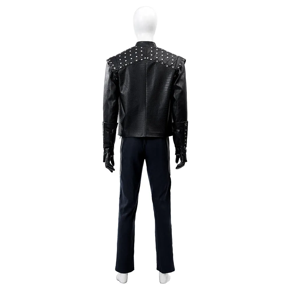 The Witcher Season 5 Geralt of Rivia Cosplay Costume Black Halloween Suit Accosplay