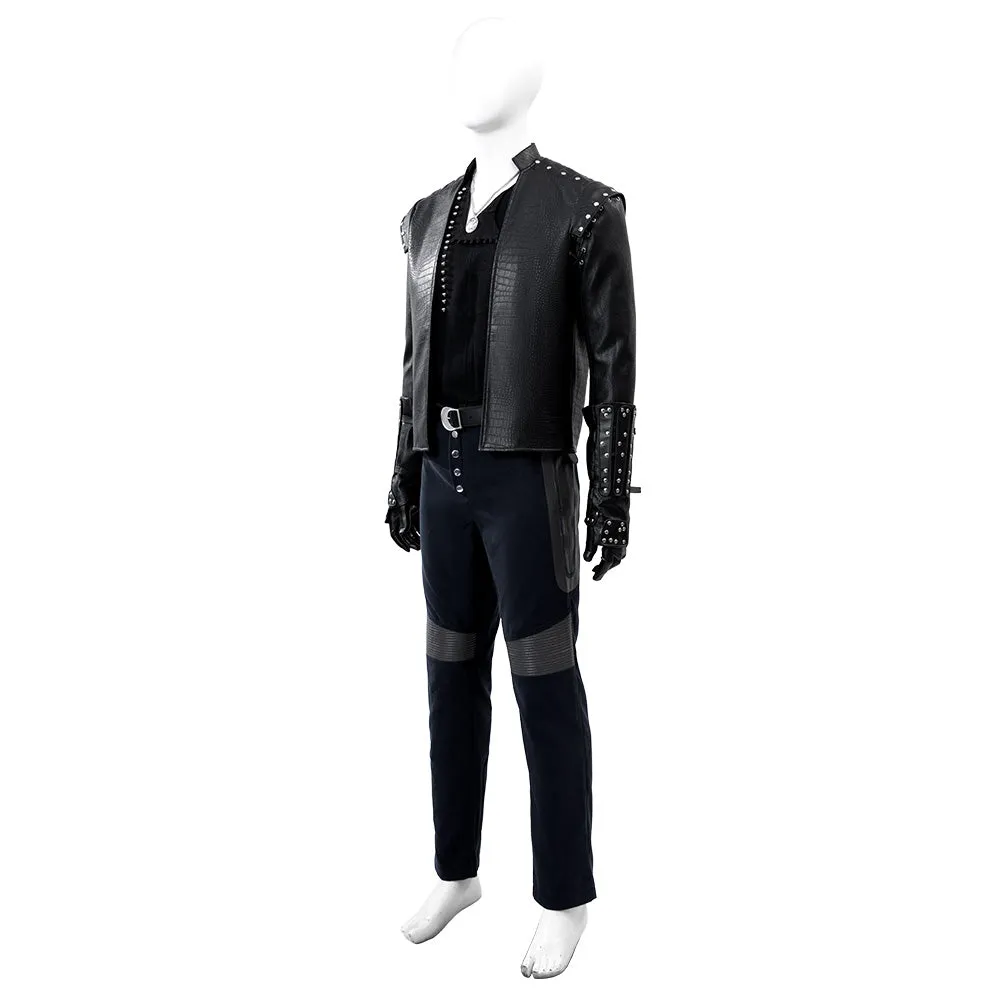 The Witcher Season 5 Geralt of Rivia Cosplay Costume Black Halloween Suit Accosplay
