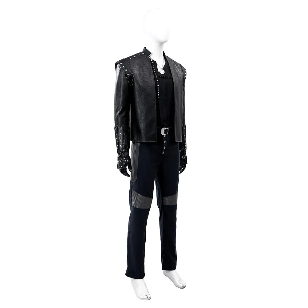 The Witcher Season 5 Geralt of Rivia Cosplay Costume Black Halloween Suit Accosplay