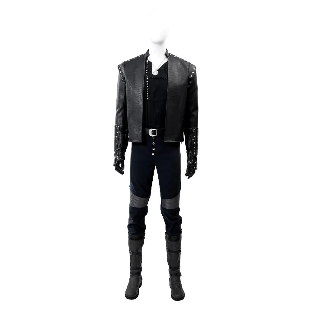 The Witcher Season 5 Geralt of Rivia Cosplay Costume Black Halloween Suit Accosplay