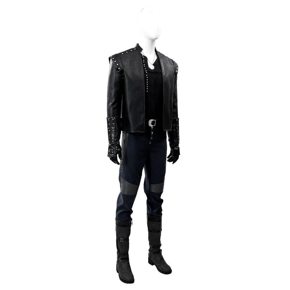 The Witcher Season 5 Geralt of Rivia Cosplay Costume Black Halloween Suit Accosplay