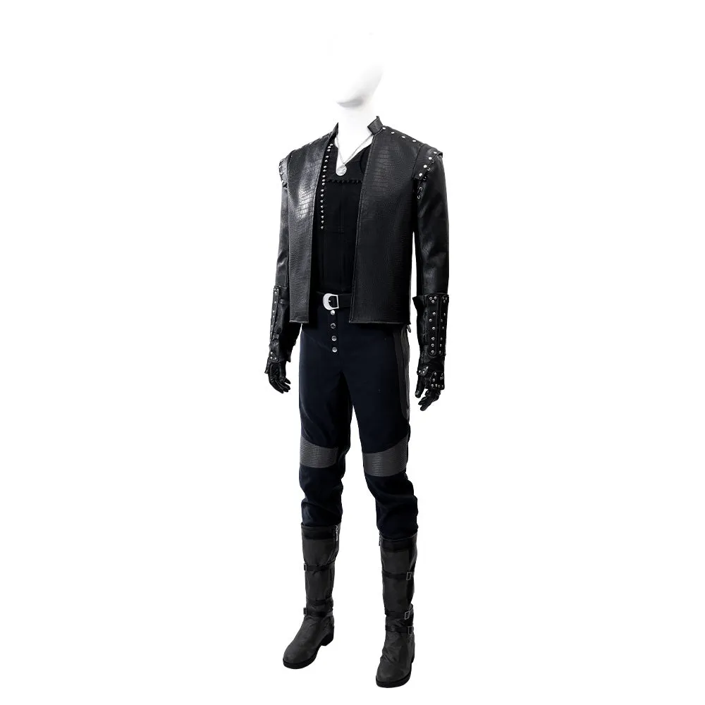 The Witcher Season 5 Geralt of Rivia Cosplay Costume Black Halloween Suit Accosplay