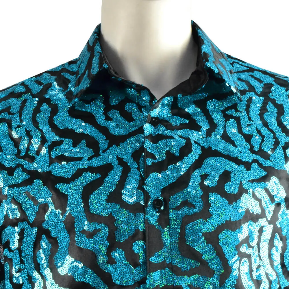 Tiger King Joe Exotic Sequin Shirt Cosplay Halloween Costumes Men