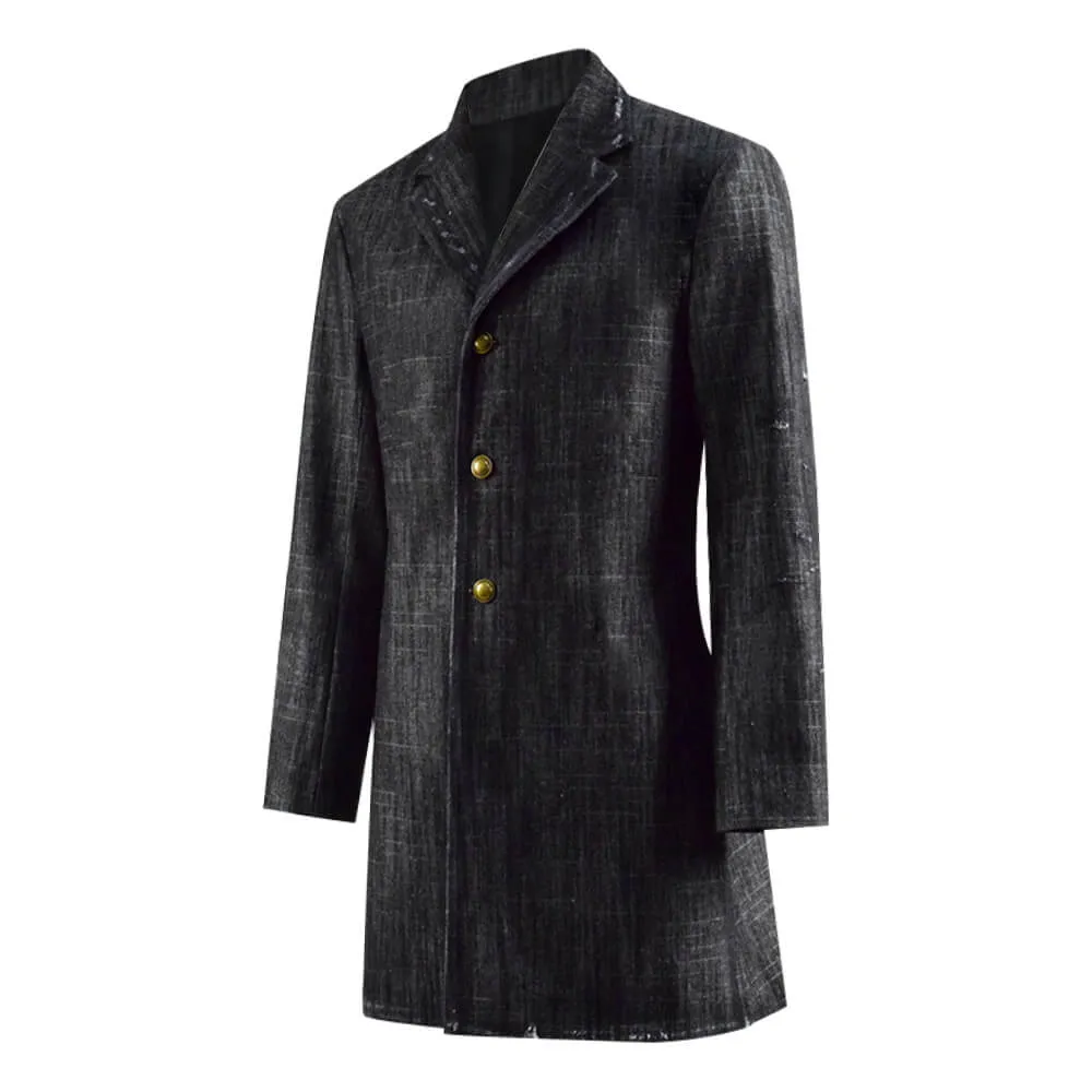 Twelfth 12th Doctor Peter Capaldi Denim Coat Jacket Cosplay Costume