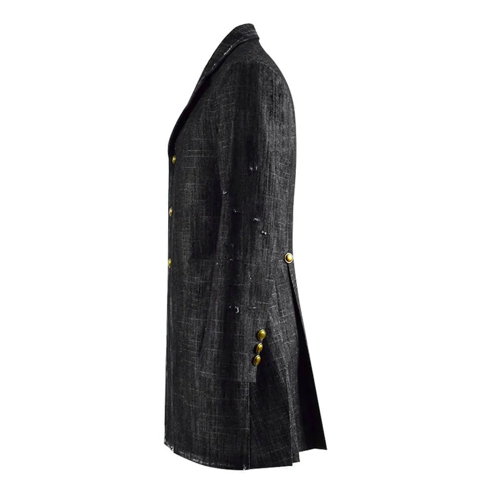 Twelfth 12th Doctor Peter Capaldi Denim Coat Jacket Cosplay Costume