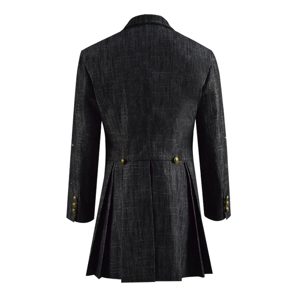 Twelfth 12th Doctor Peter Capaldi Denim Coat Jacket Cosplay Costume