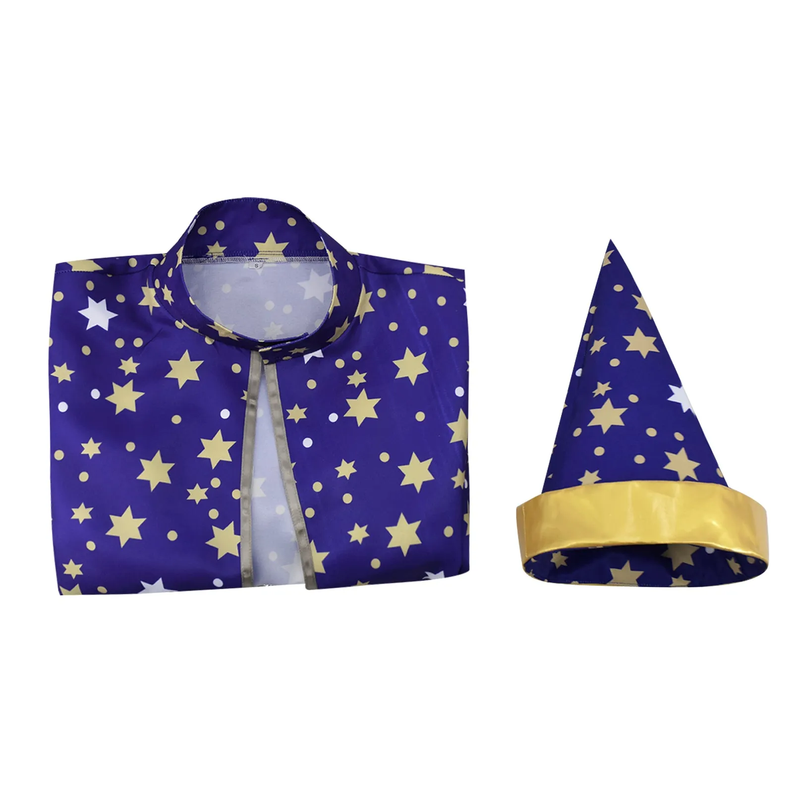 Unisex Adults Wizard Cloak with Stars Cape And Hat Witch Cloak ACcosplay