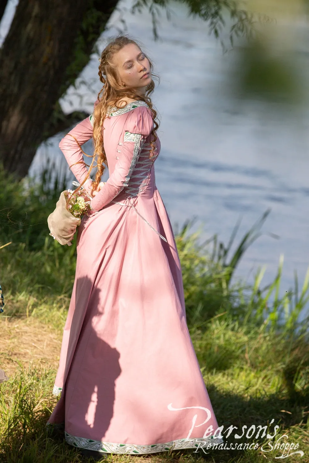 Water Flowers Medieval Dress