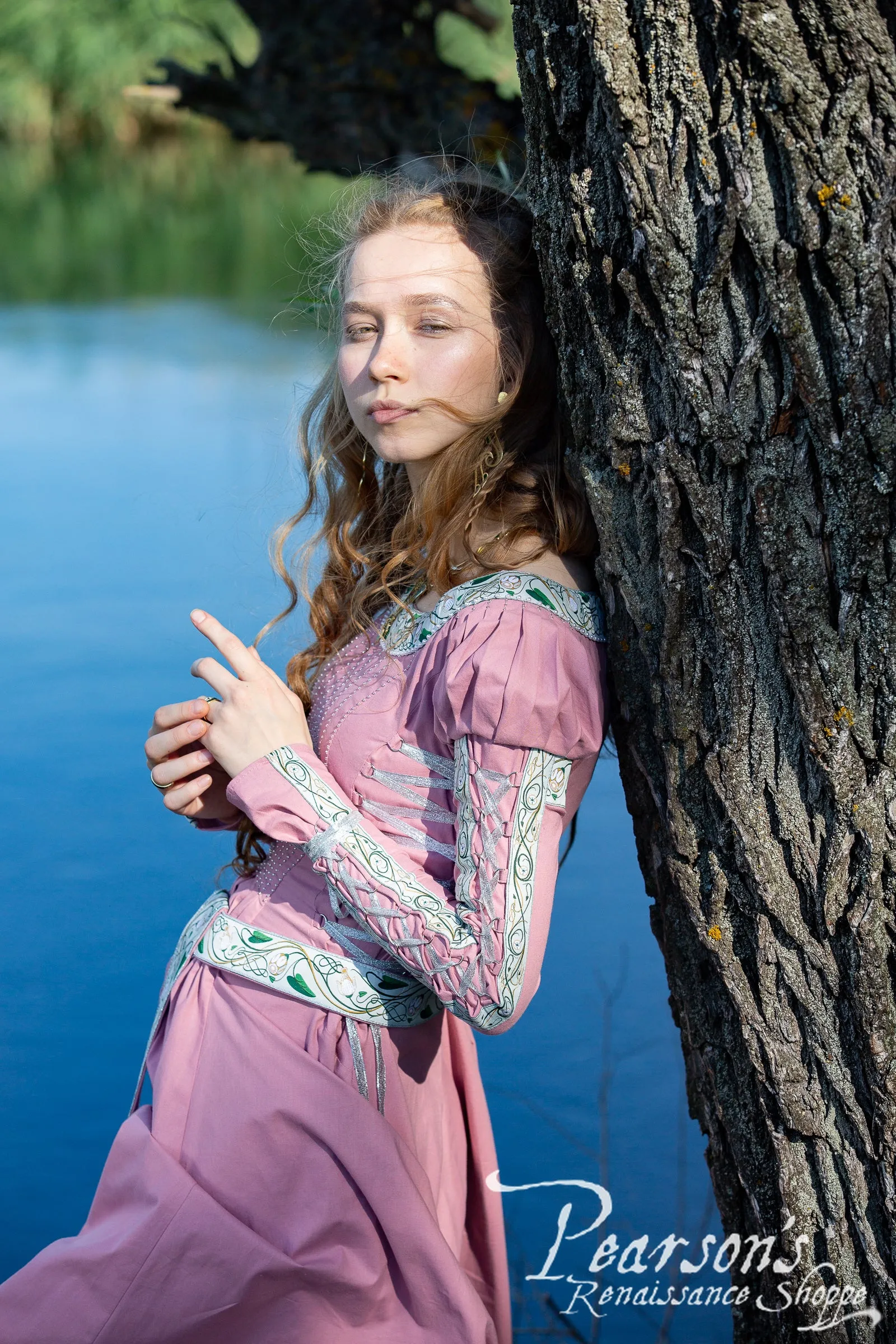 Water Flowers Medieval Dress