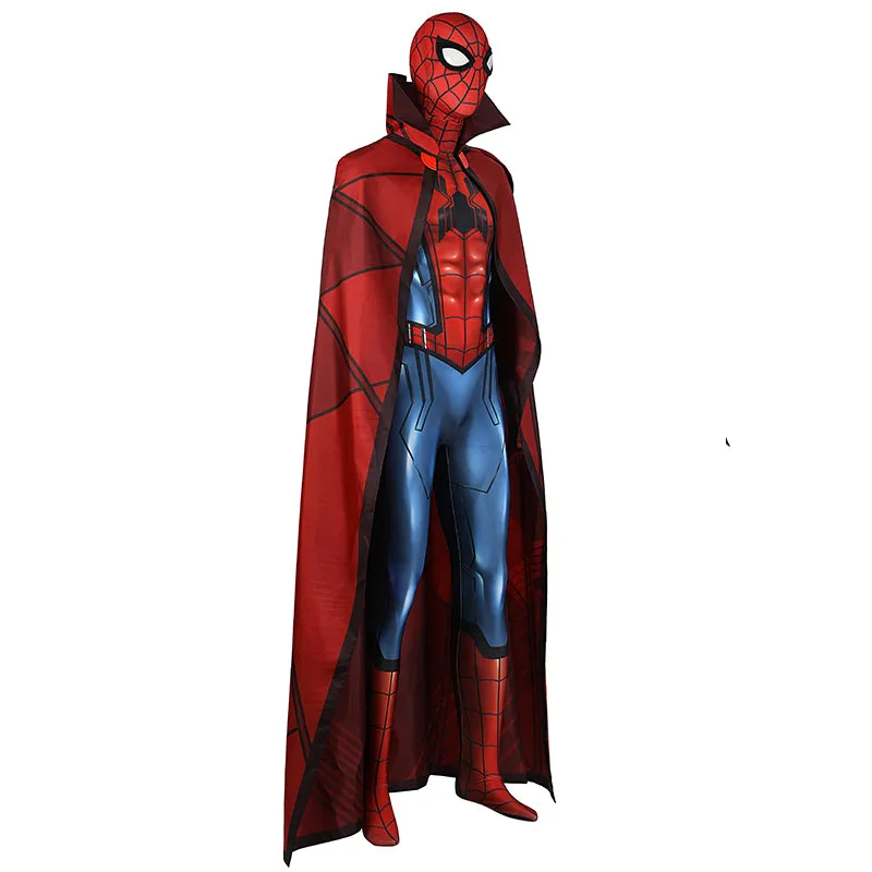 What If Cosplay Zombie Hunter Costume Spiderman Jumpsuit With Cloak