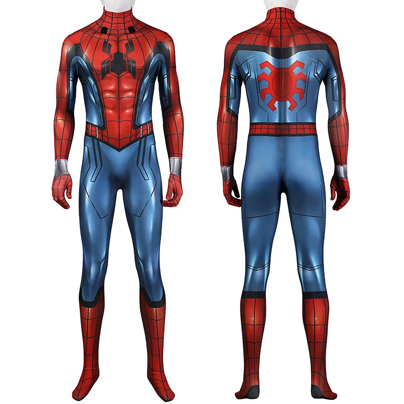What If Cosplay Zombie Hunter Costume Spiderman Jumpsuit With Cloak