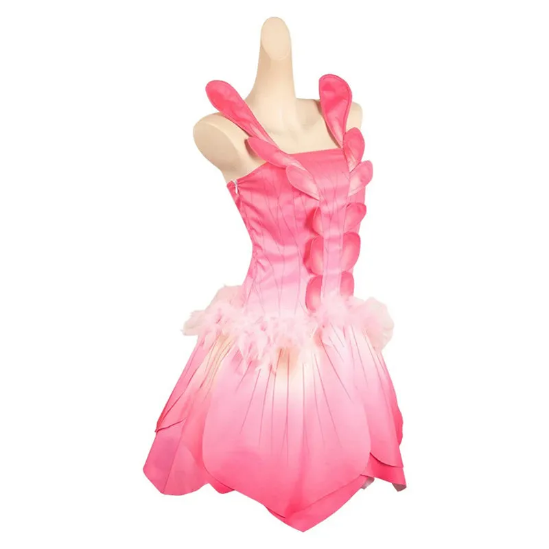 Wicked Glinda Oz Ball Gown Pink Dress Cosplay Costume Halloween Outfit ACcosplay