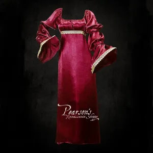Wine Red Satin Dress