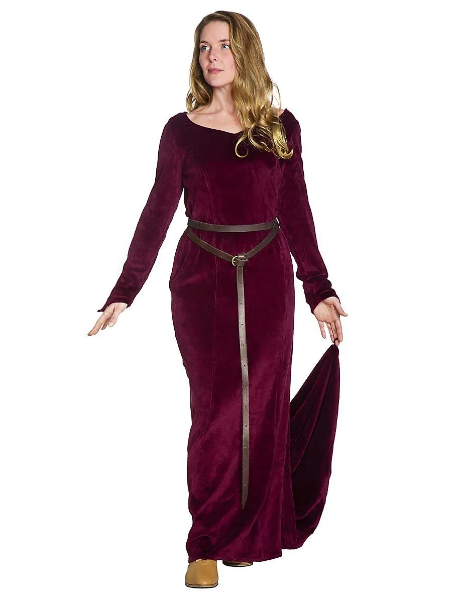 Wine Red Velvet Dress