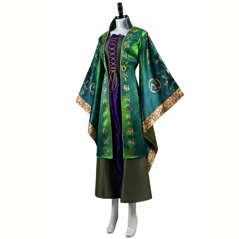 Winifred Sanderson Halloween Costumes Women Plus Size Dress Hocus Pocus Cosplay Halloween Outfit