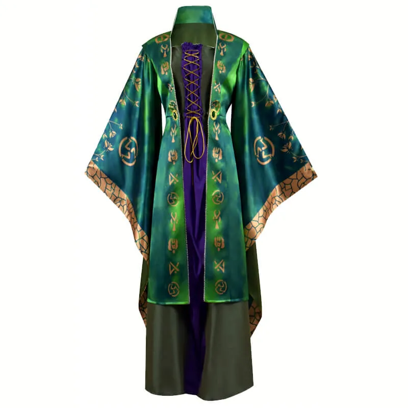 Winifred Sanderson Halloween Costumes Women Plus Size Dress Hocus Pocus Cosplay Halloween Outfit