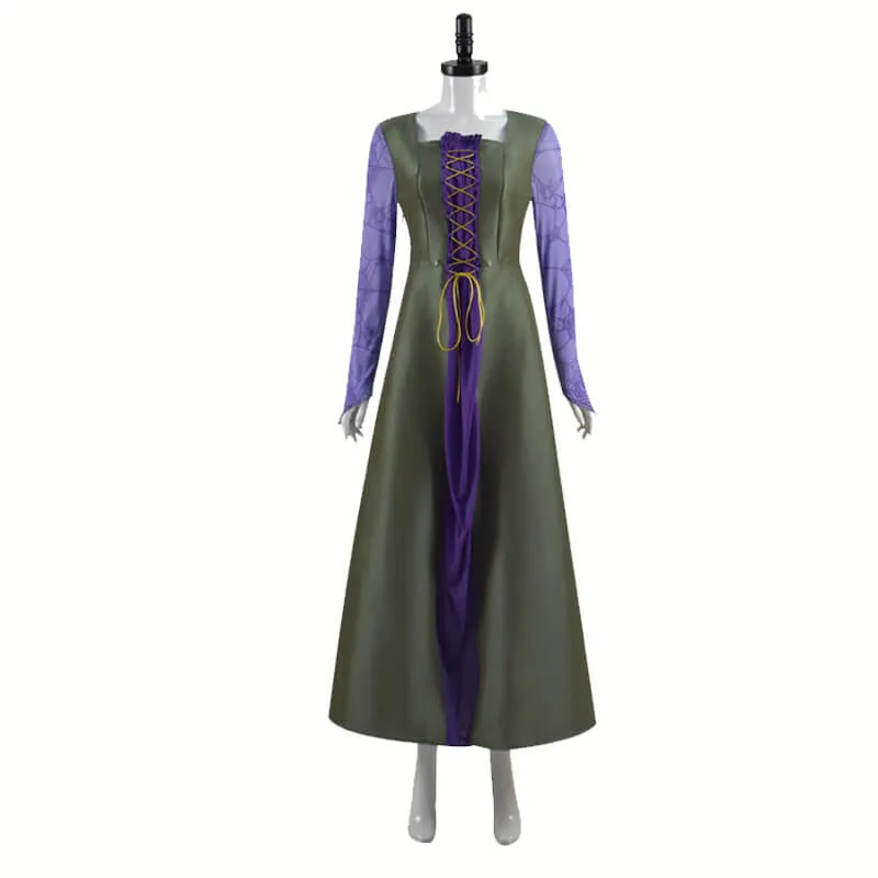 Winifred Sanderson Halloween Costumes Women Plus Size Dress Hocus Pocus Cosplay Halloween Outfit